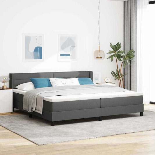 Letto box spring con materasso Grigio scuro 200 x 200 cm