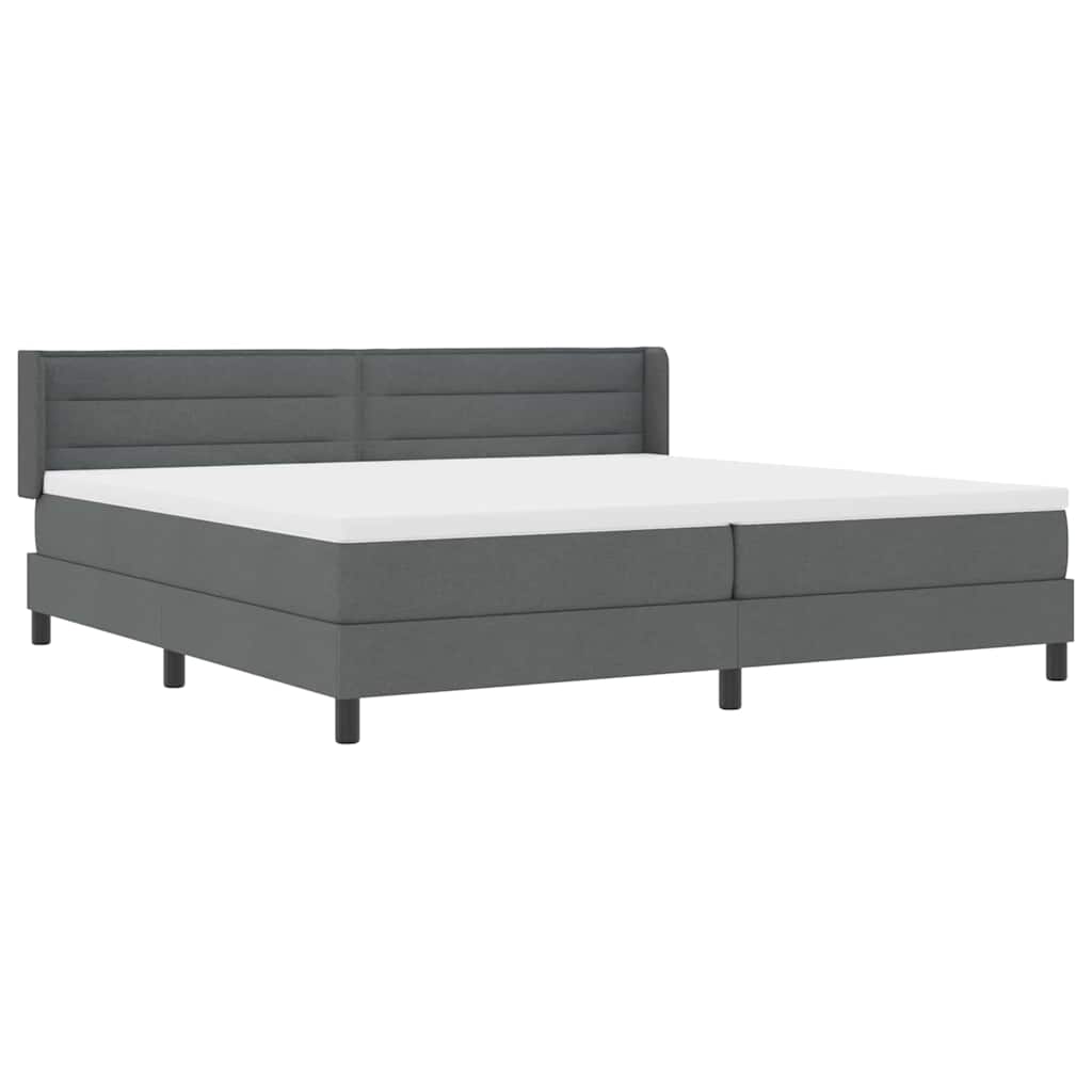 Letto box spring con materasso Grigio scuro 200 x 200 cm