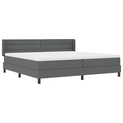 Letto box spring con materasso Grigio scuro 200 x 200 cm