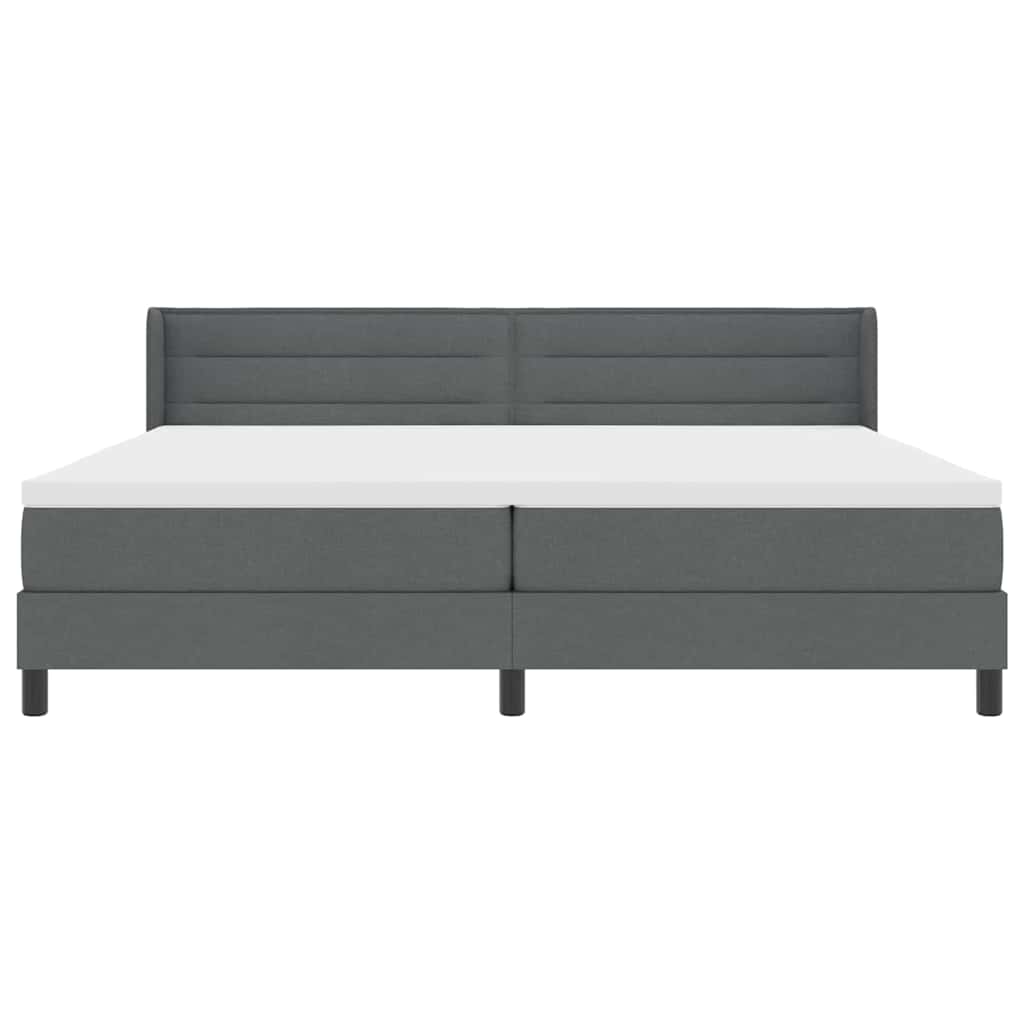 Letto box spring con materasso Grigio scuro 200 x 200 cm