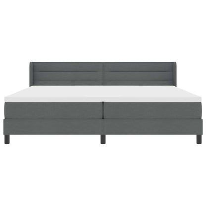 Letto box spring con materasso Grigio scuro 200 x 200 cm