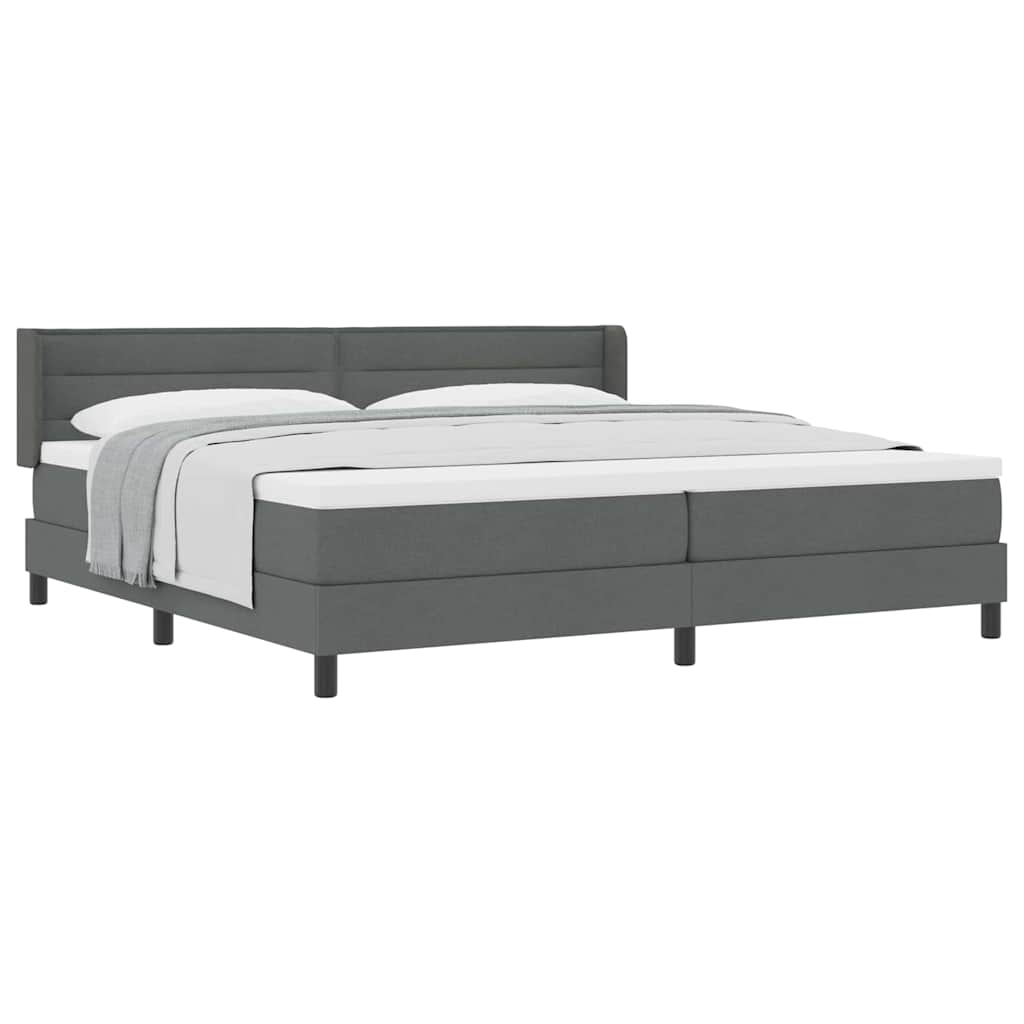 Letto box spring con materasso Grigio scuro 200 x 200 cm