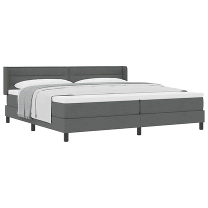 Letto box spring con materasso Grigio scuro 200 x 200 cm