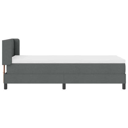 Letto a molle con testiera Grigio scuro 200 x 80 cm Tessuto | homemem39