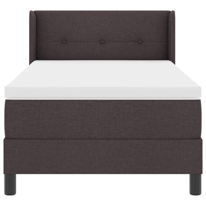 Letto a molle con testiera Marrone Scuro 200 x 80 cm Tessuto | homemem39