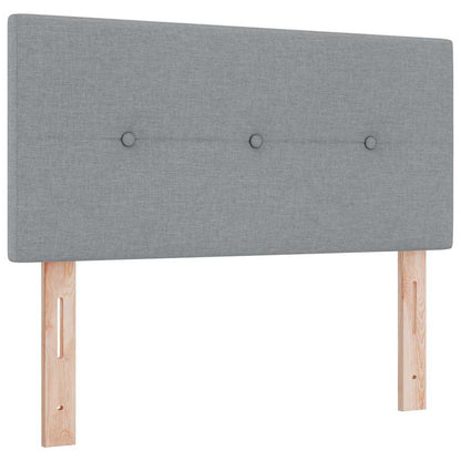 Letto a molle con testiera Grigio chiaro 200 x 90 cm Tessuto | homemem39