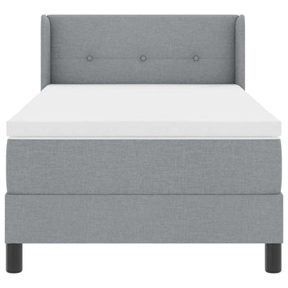 Letto box spring con materasso Grigio chiaro 100 x 200 cm