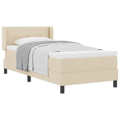 Letto box spring con materasso con materasso Crema 100 x 200 cm