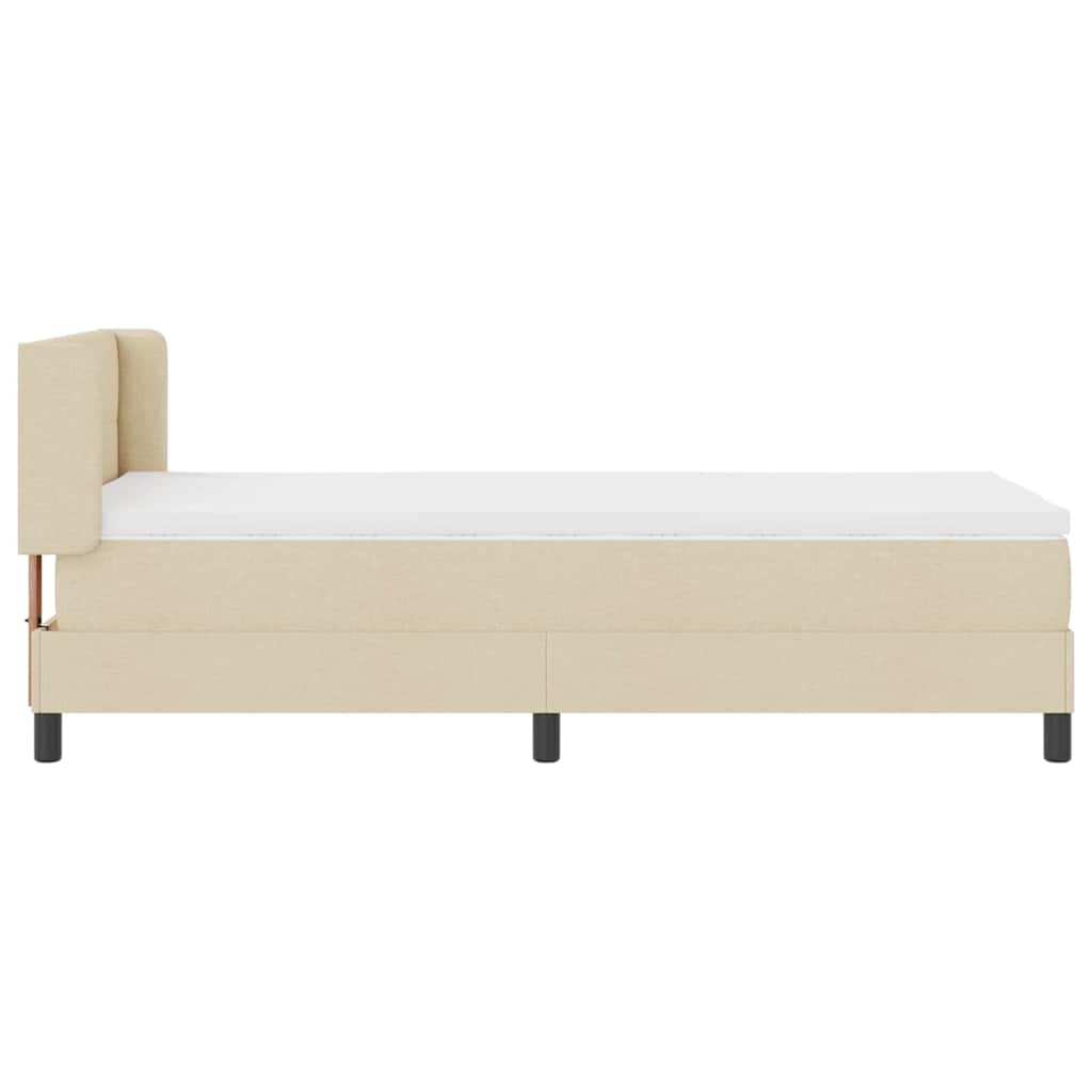 Letto box spring con materasso con materasso Crema 100 x 200 cm
