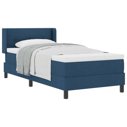 Letto a molle con testiera Blu 200 x 100 cm Tessuto | homemem39