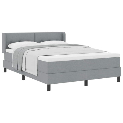 Letto a molle con testiera Grigio chiaro 190 x 140 cm Tessuto | homemem39