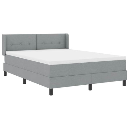 Letto a molle con testiera Grigio chiaro 190 x 140 cm Tessuto | homemem39