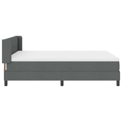 Letto a molle con cuscino Grigio scuro 190 x 140 cm Tessuto | homemem39