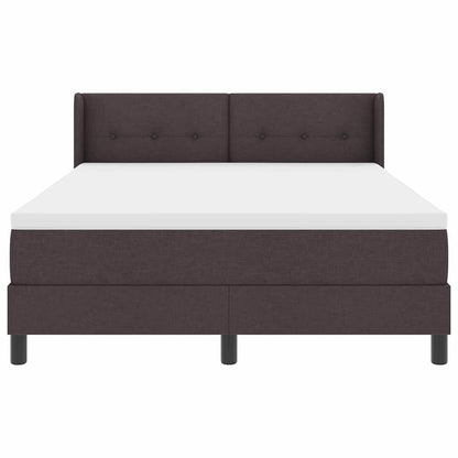 Letto a molle con testiera Marrone Scuro 190 x 140 cm Tessuto | homemem39