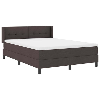 Letto a molle con testiera Marrone Scuro 200 x 140 cm Tessuto | homemem39