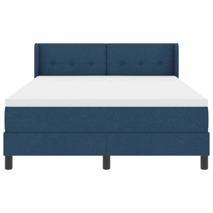 Letto a molle con testiera Blu 200 x 140 cm Tessuto | homemem39