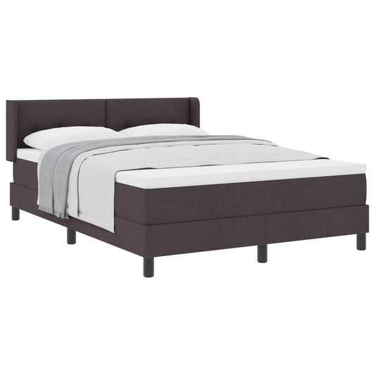 Letto a molle con testiera Marrone Scuro 200 x 160 cm Tessuto | homemem39