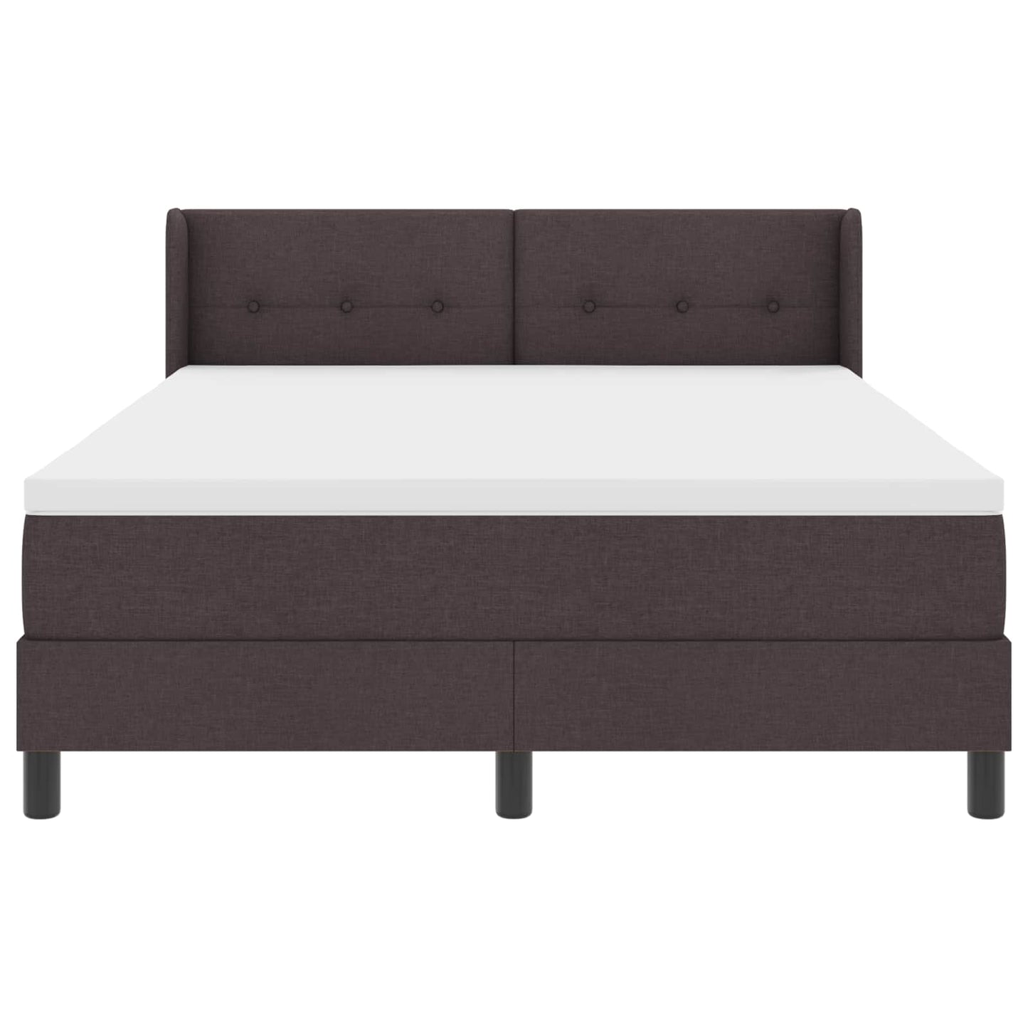 Letto a molle con testiera Marrone Scuro 200 x 160 cm Tessuto | homemem39