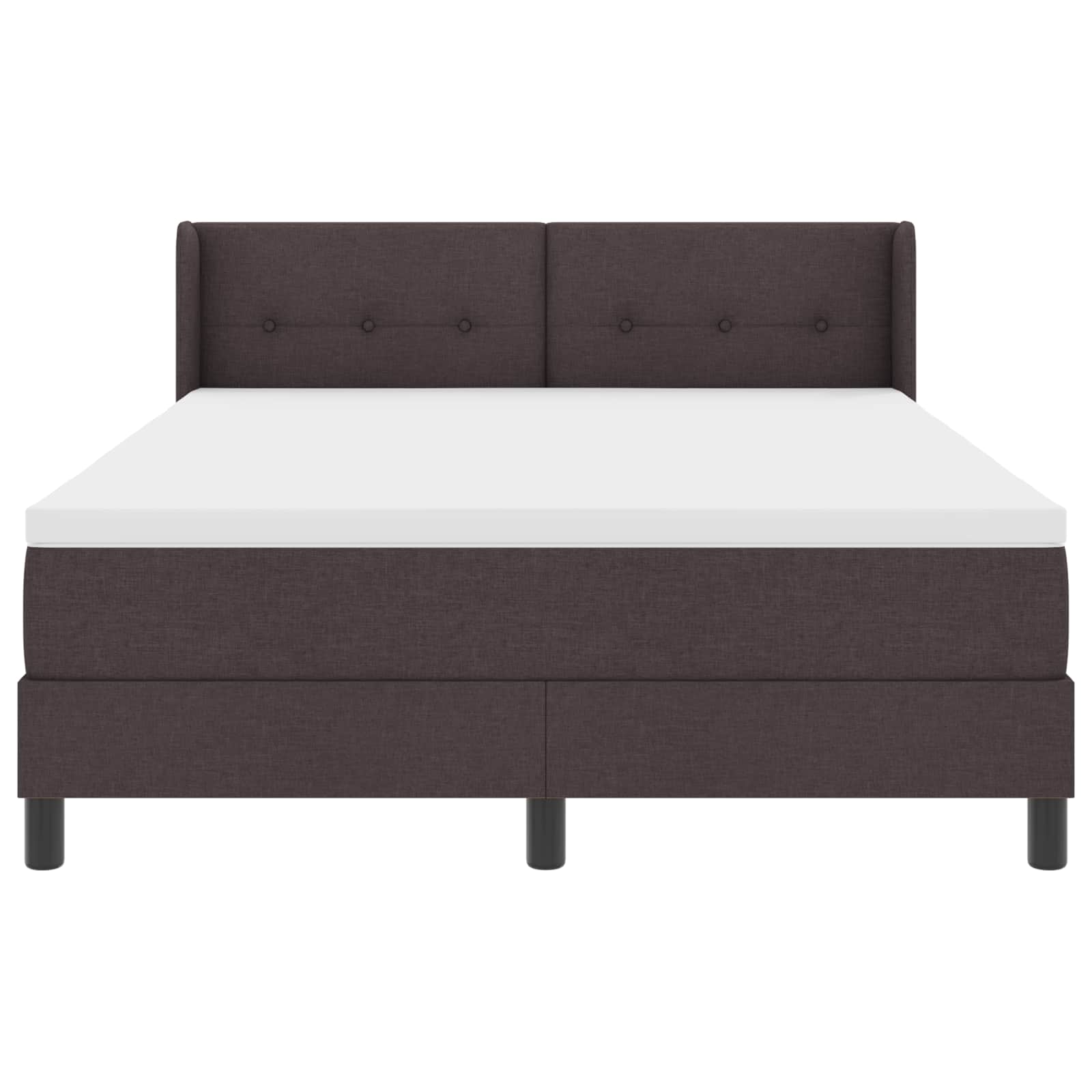 Letto a molle con testiera Marrone Scuro 200 x 160 cm Tessuto | homemem39