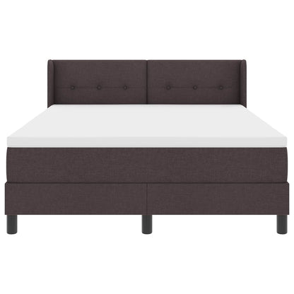 Letto a molle con testiera Marrone Scuro 200 x 160 cm Tessuto | homemem39