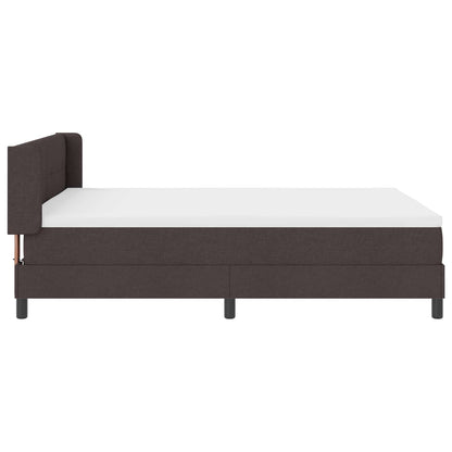 Letto a molle con testiera Marrone Scuro 200 x 160 cm Tessuto | homemem39