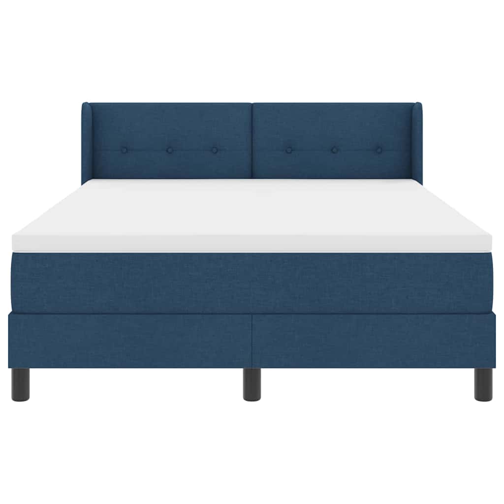 Letto a molle con testiera Blu 200 x 160 cm Tessuto | homemem39