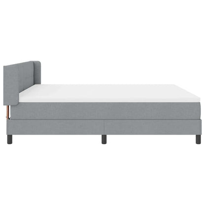 Letto a molle con testiera Grigio chiaro 200 x 180 cm Tessuto | homemem39