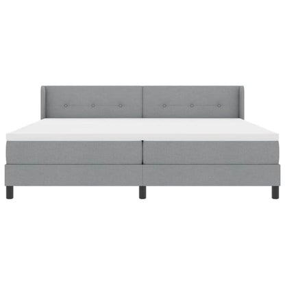 Letto box spring con materasso Grigio chiaro 200 x 200 cm