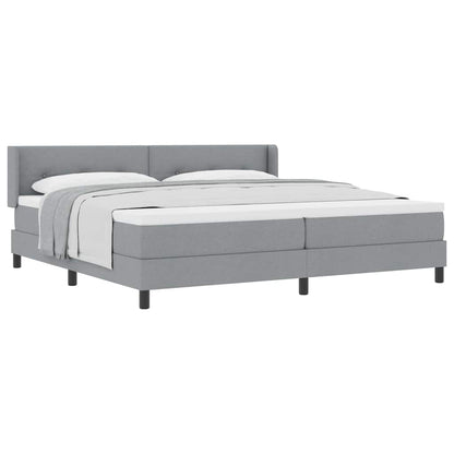 Letto box spring con materasso Grigio chiaro 200 x 200 cm