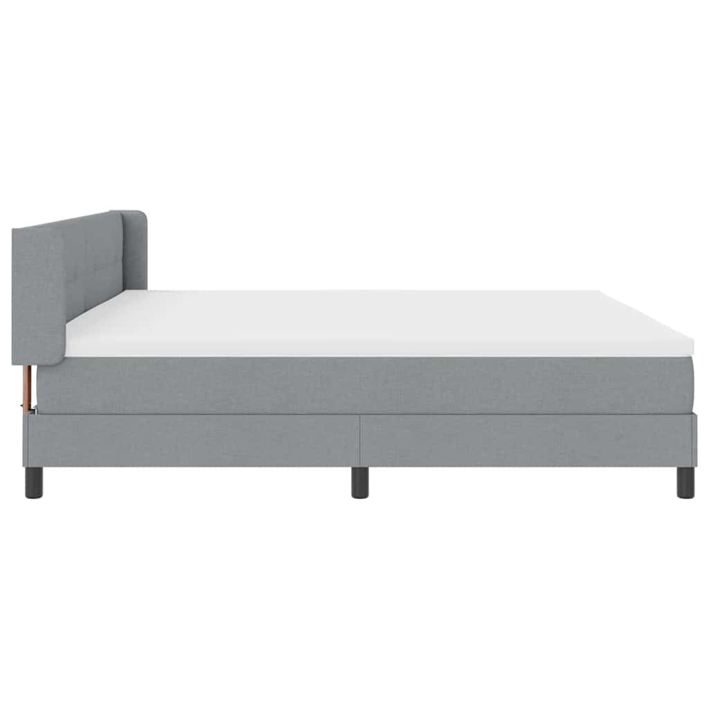 Letto box spring con materasso Grigio chiaro 200 x 200 cm