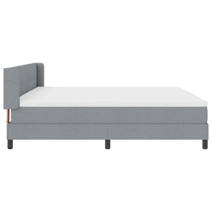 Letto box spring con materasso Grigio chiaro 200 x 200 cm