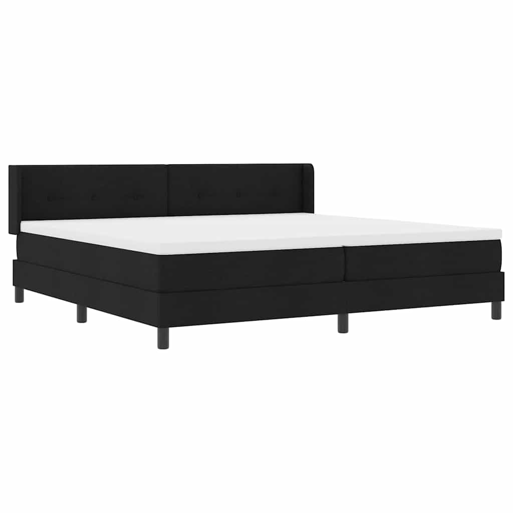 Letto box spring con materasso con materasso Nero 200 x 200 cm