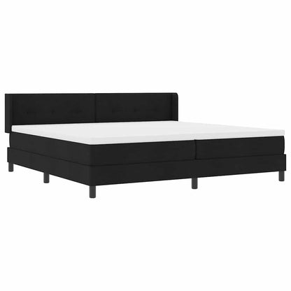 Letto box spring con materasso con materasso Nero 200 x 200 cm