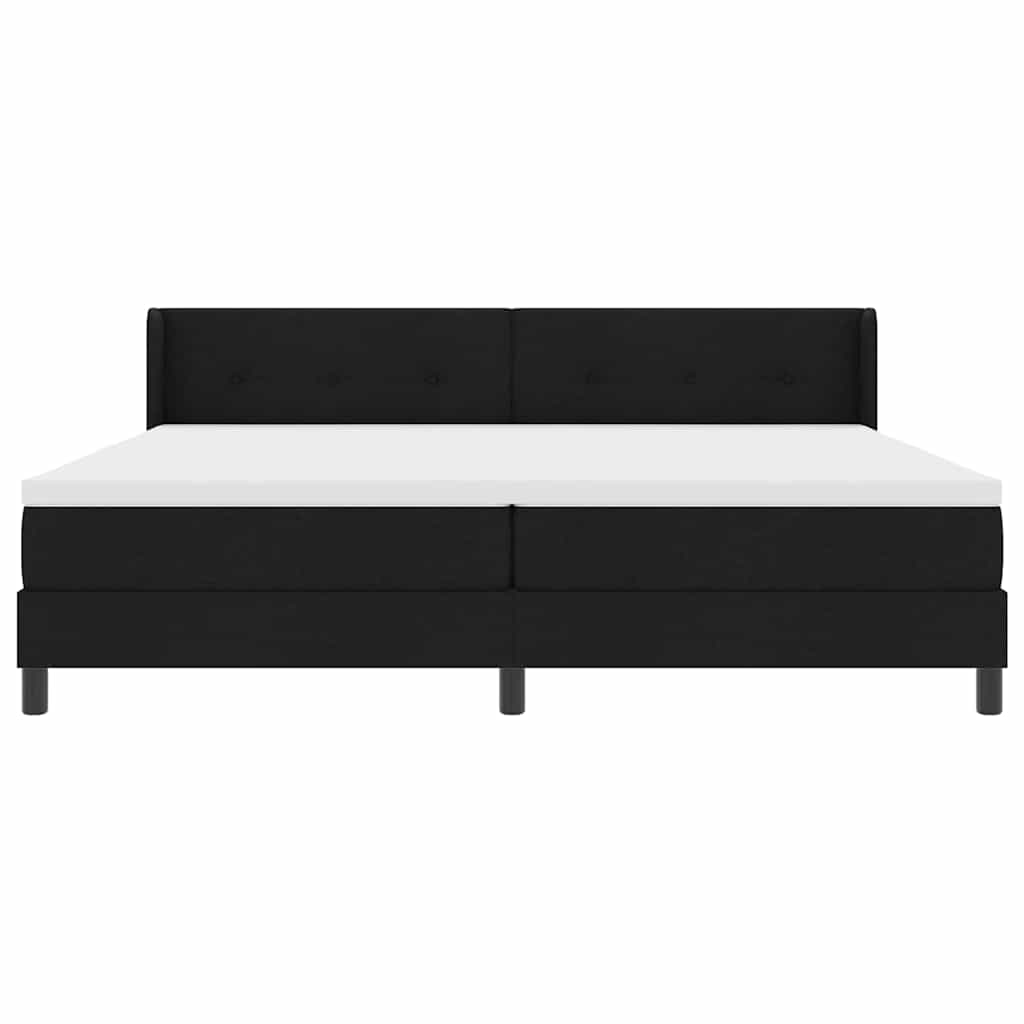 Letto box spring con materasso con materasso Nero 200 x 200 cm