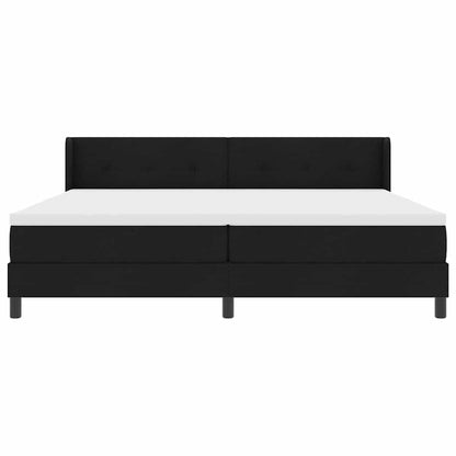 Letto box spring con materasso con materasso Nero 200 x 200 cm