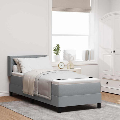 Letto box spring con materasso Grigio chiaro 80 x 200 cm