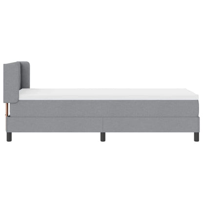 Letto box spring con materasso Grigio chiaro 80 x 200 cm