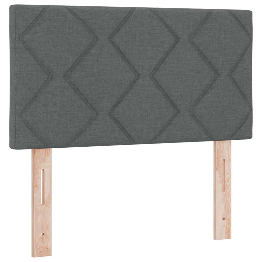 Letto a molle con testiera Grigio scuro 200 x 80 cm Tessuto | homemem39