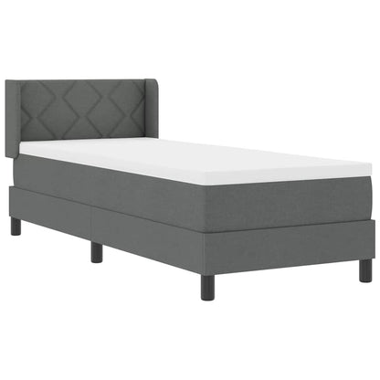 Letto a molle con testiera Grigio scuro 200 x 80 cm Tessuto | homemem39