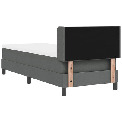 Letto a molle con testiera Grigio scuro 200 x 80 cm Tessuto | homemem39