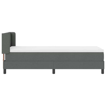 Letto a molle con testiera Grigio scuro 200 x 80 cm Tessuto | homemem39