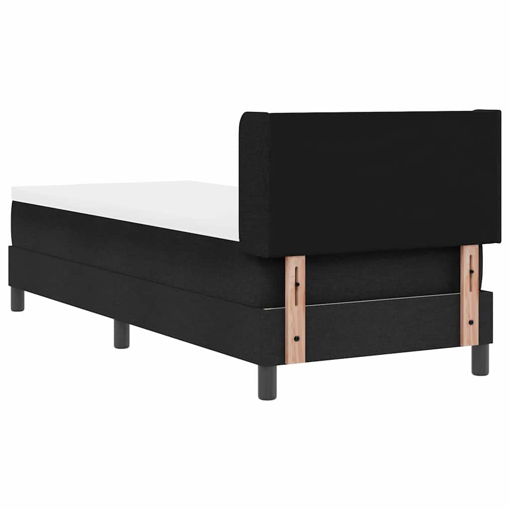 Letto a molle con testiera Nero 200 x 80 cm Tessuto | homemem39