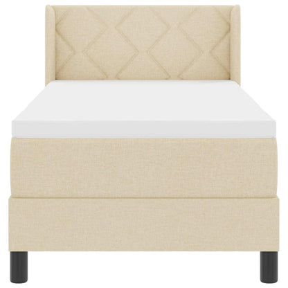 Letto box spring con materasso con materasso Crema 80 x 200 cm