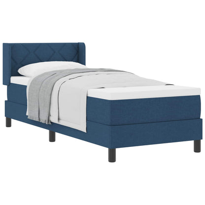 Letto a molle con testiera Blu 200 x 80 cm Tessuto | homemem39