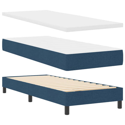 Letto a molle con testiera Blu 200 x 80 cm Tessuto | homemem39