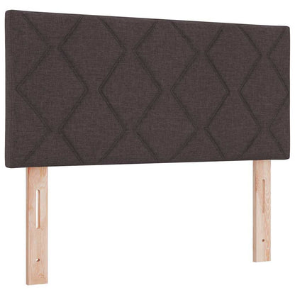 Letto a molle con testiera Marrone Scuro 190 x 90 cm Tessuto | homemem39
