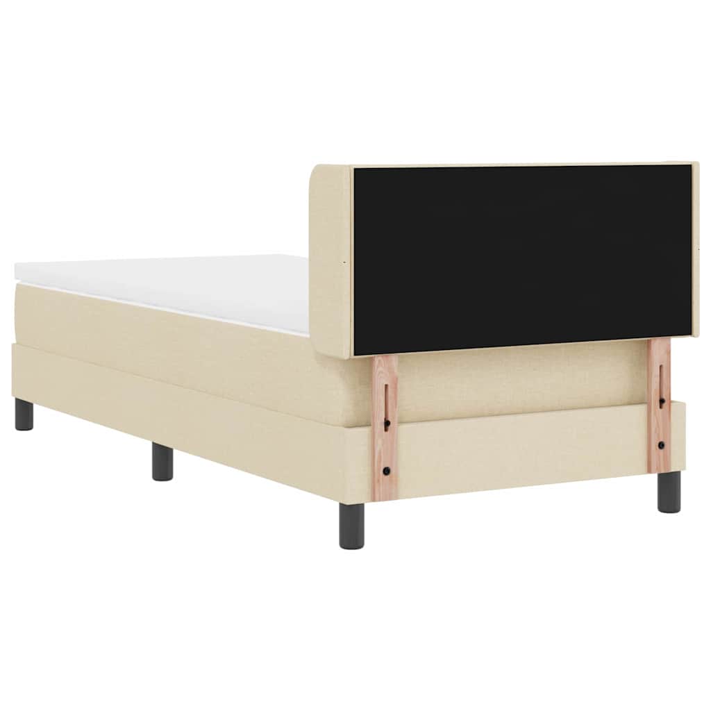 Letto box spring con materasso con materasso Crema 90 x 190 cm