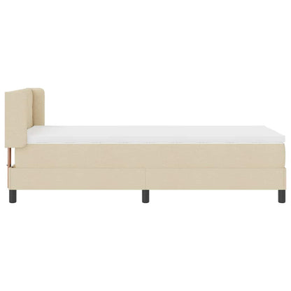 Letto box spring con materasso con materasso Crema 90 x 190 cm