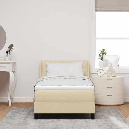 Letto box spring con materasso con materasso Crema 100 x 200 cm