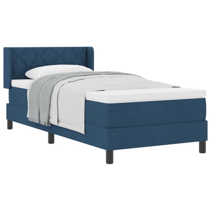 Letto a molle con testiera Blu 200 x 100 cm Tessuto | homemem39